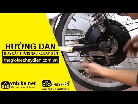 Thay dây thắng sau xe đạp điện