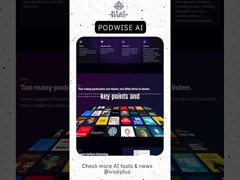 IVIAI+ Tools #008: Podwise An AI-powered podcast tool to learn more from your favorite podcasts #ai