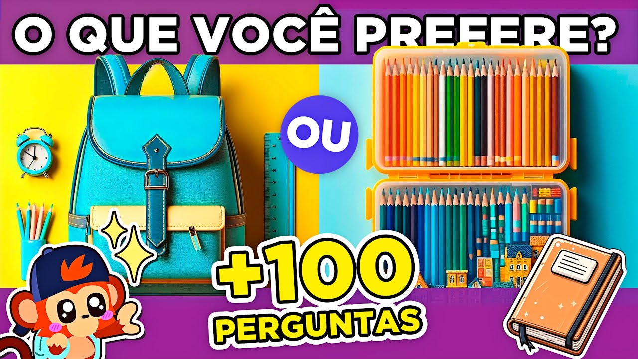 🔁 O QUE VOCÊ PREFERE? 📒📝 | +💯 PERGUNTAS DE VOLTA ÀS AULAS 📚 |  jogo das escolhas #quiz  #macaquiz
