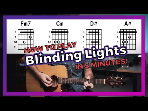 How to Play Blinding Lights - The Weeknd [Guitar Tutorial w/ Chords & Tab]
