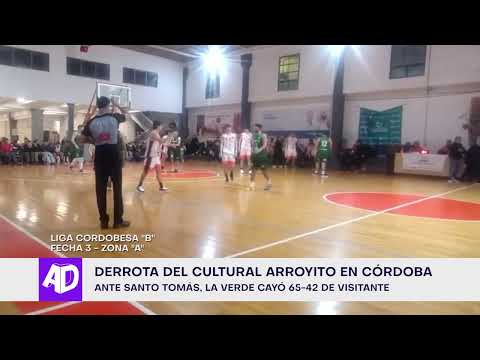 Básquet: Santo Tomás (Cba.) 65-42 Cultural Arroyito [Liga Cordobesa B]