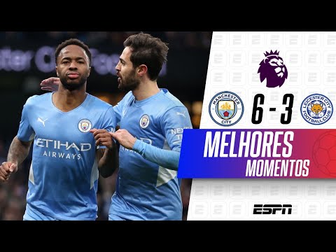 Gols e lances de Manchester City x Leicester City