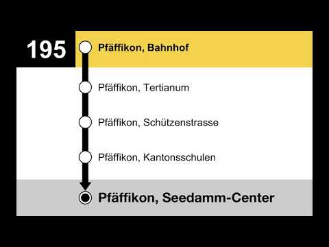 PostAuto Ansagen - 195 Pfäffikon SZ, Bahnhof – Pfäffikon SZ, Seedamm-Center