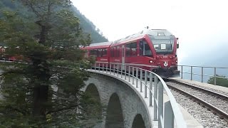 preview picture of video 'Bernina Express on the Circular Viaduct & Spiral, Brusio'