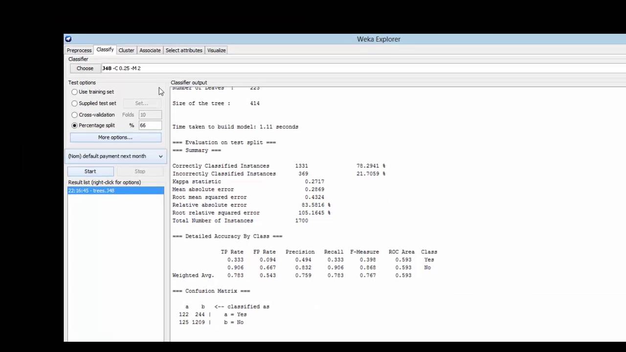 WEKA Tutorial Video - Decision Trees - Classification Model