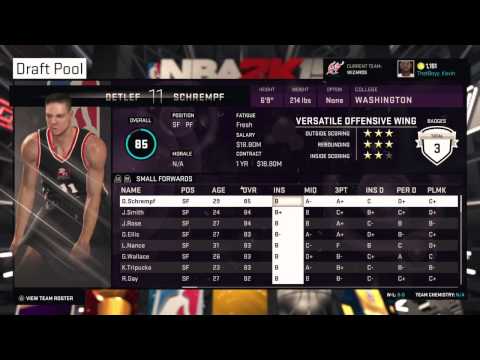 NBA 2K15 My League Fanasty Draft picked up some Amazing Athletic People!