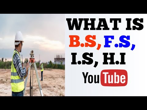 What is Back Sight - Fore Sight | Inter Sight | Height of Instrument | Calculate HI of Road Section