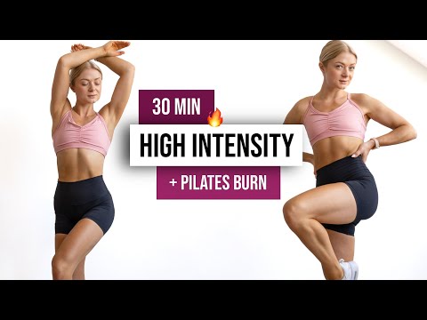 30 MIN HIIT x PILATES BURN Workout - No Equipment Home Workout, No Talking, No Repeats