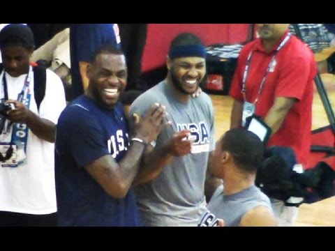 LeBron James And Carmelo Crack Up At Russell Westbrook