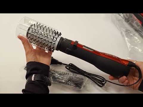 Фен-щетка Gemei 3 в 1 для волос с вращающейся насадкой фен-стайлер для укладки, объёма и локонов Фен-расческа 1000 Вт - фото 1 - id-p2987939600