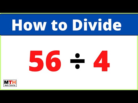 56 divided by 4 (56÷4)