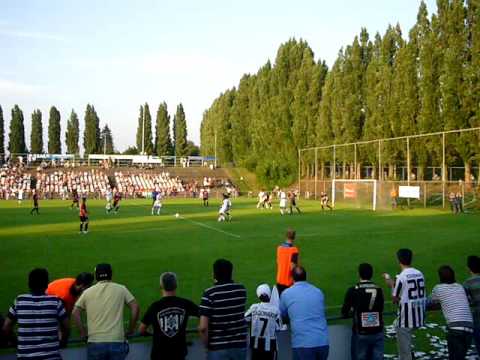 PAOK Player Fotakis scores against NEC Nijmegen