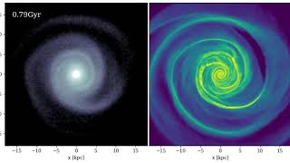 [DipS05] Weak galaxy interaction simulation: dipped rotation curve