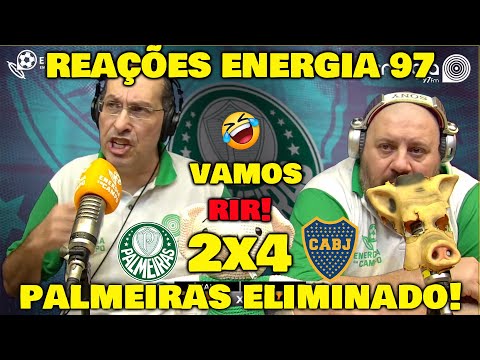 VAMOS RIR? PALMEIRAS ELIMINADO DA LIBERTADORES! REAÇÕES ENERGIA 97 - PÊNALTIS PALMEIRAS 2x4 BOCA.