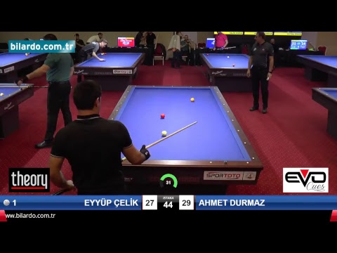 EYYÜP ÇELİK & AHMET DURMAZ Bilardo Maçı - 2018 ERKEKLER 1.ETAP-3. Ön Eleme