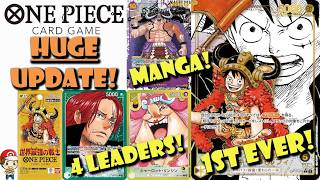 1st EVER Manga Leader! 4 NEW Leaders! 4 Manga Rares! HUGE Op-17 Update! (One Piece TCG News)