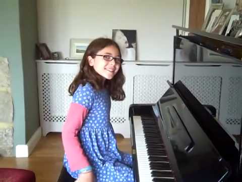 Jon Woode's daughter Sophia practising a medley for grade 1 jazz piano