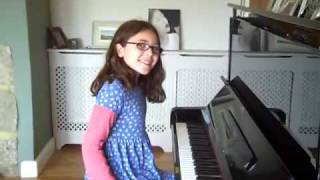 Jon Woode's daughter Sophia practising a medley for grade 1 jazz piano