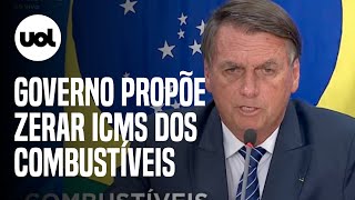 Bolsonaro propõe zerar ICMS dos combustíveis e pagar diferença aos estados