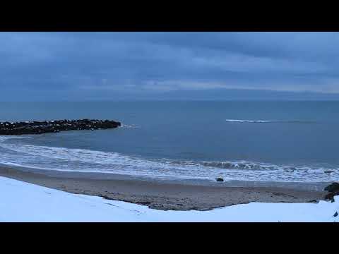 Ocean Waves 10 Hours Better Sleep - Waves Crashing On Beach At Winter For Relaxation