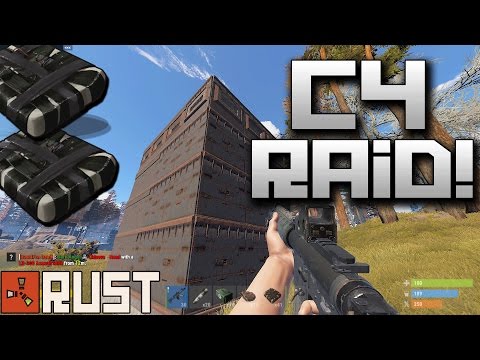 SOLO C4 RAID! Modded Server Raids Rust #1