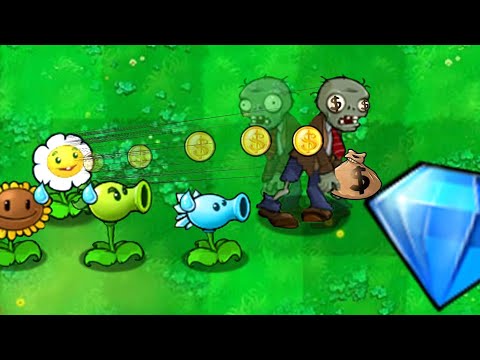 PVZ1 discover: Charm of gold coins❓❗ - PVZ MINI Game PvZ Plus