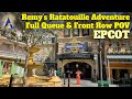 Remy S Ratatouille Adventure At Epcot  FULL Queue And Front Row POV 4K