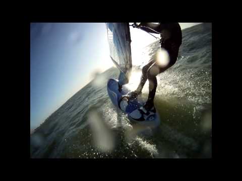 Solent windsurf Jan 2012 with Gopro HD & clew-view mount