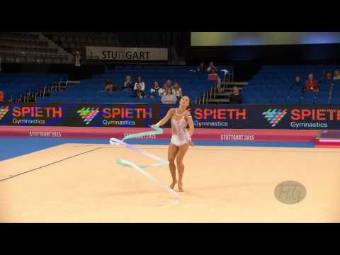 Viktoria BOGDANOVA (EST) 2015 Rhythmic Worlds Stuttgart - Qualifications Ribbon