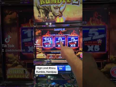 $40 a spin Huge Handpay Jackpot Rhino Rumble Bonus #highlimit #casino #slots #vegas