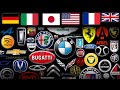 Major Car Brands From Germany Vs Italy Vs Japan Vs USA Vs France Vs Great Britain