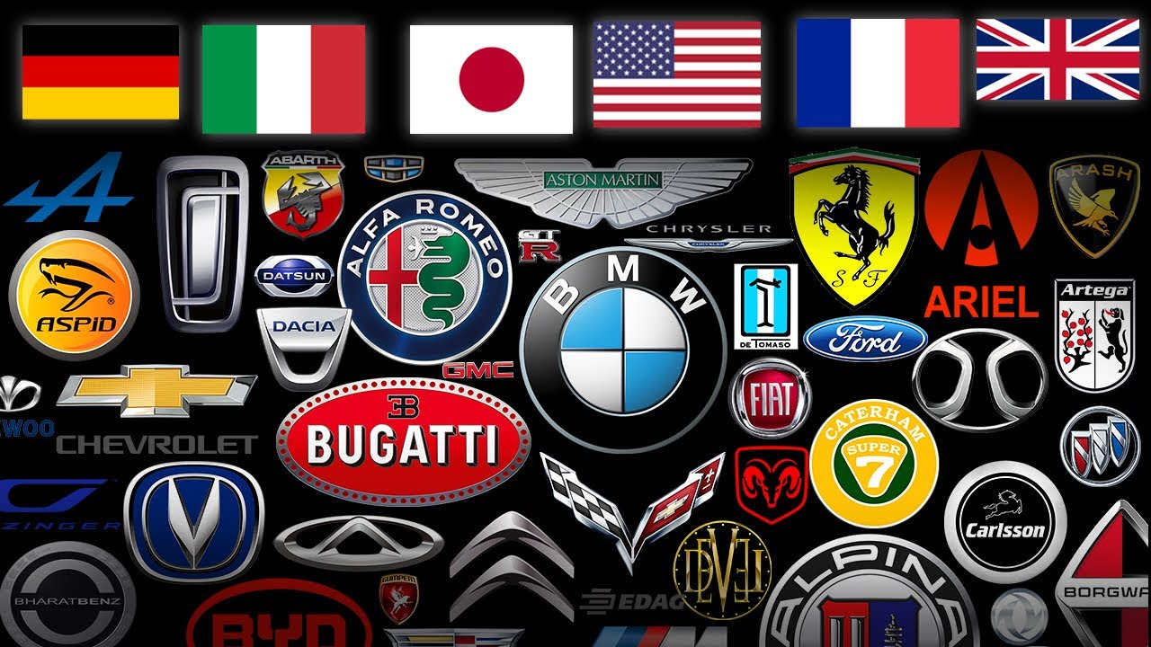 Major Car Brands from Germany vs Italy vs Japan vs USA vs France vs Great Britain