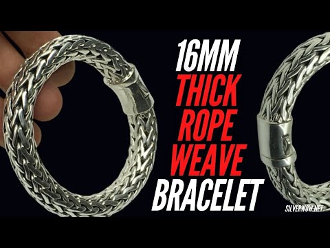 16MM Chunky, Thick Rope Weave Bracelet for Men | BY Silverwow
