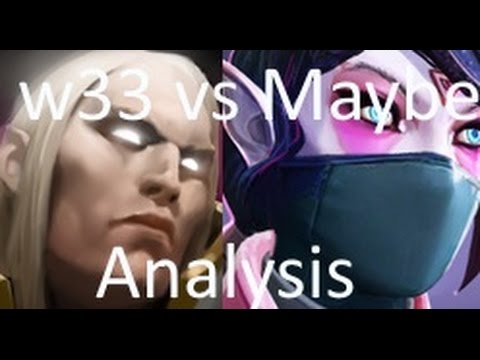 [Dota2] w33(Invoker) vs Maybe(TA) - Mid 1v1 Analysis TI6