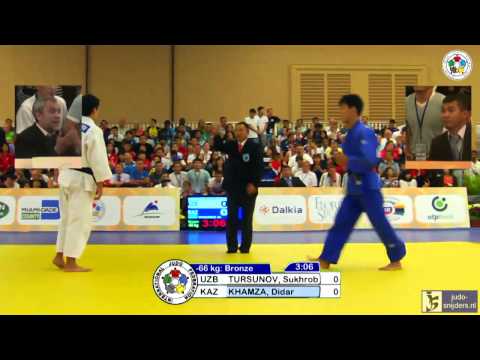 Judo 2013 Wold Championship Miami Cadets: Tursunov (UZB) - Khamza (KAZ) [-66kg] bronze