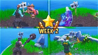 NEW Fortnite WEEK 2 CHALLENGES GUIDE! Visit the North, South, East, And West Points Of The Island..!