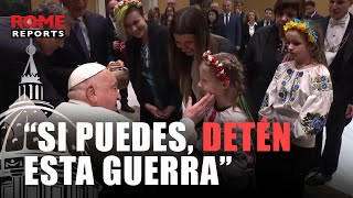 Download lagu Pope Francis meets with seven orphaned Ukrainian girls: “If you can, stop this war”. mp3