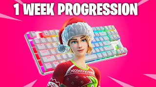 1 WEEK Fortnite Keyboard and Mouse Progression! (TIPS)
