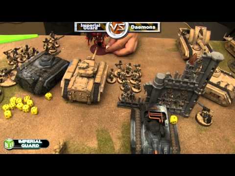 Imperial Guard vs Daemons Warhammer 40k Battle Report - Beat the Cooler Ep 76