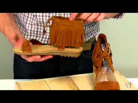 Minnetonka Womens Marquette Sandal - Brown Suede - Product Review Video