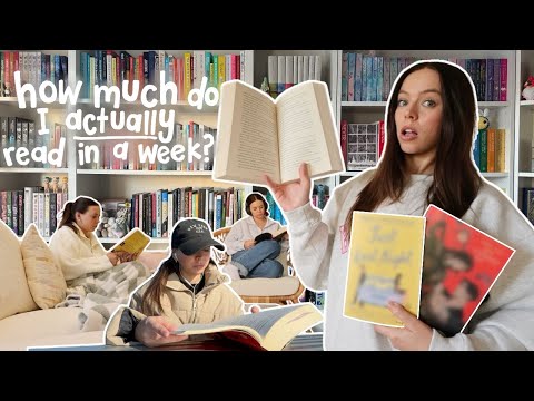 how much do I *actually* read in a week? 🤔📚 mood reading vlog!