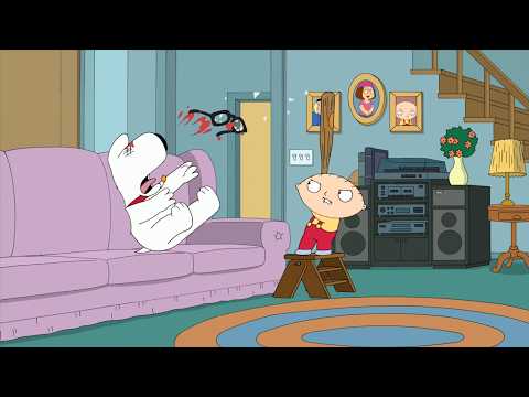 Brian Griffin being satisfyingly harmed for 7 minutes straight