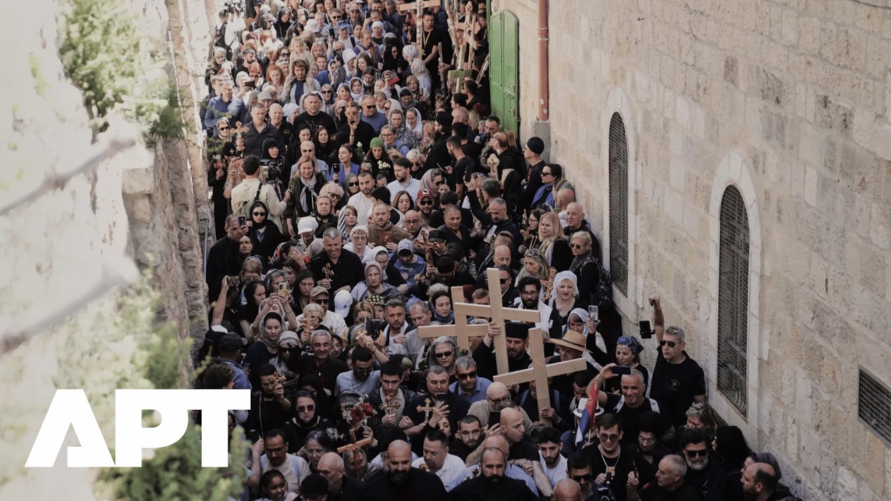 Good Friday In Jerusalem: Orthodox Christians Carry Crosses Along Via Dolorosa | APT
