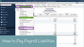 How to Pay Payroll Liabilities in QuickBooks
