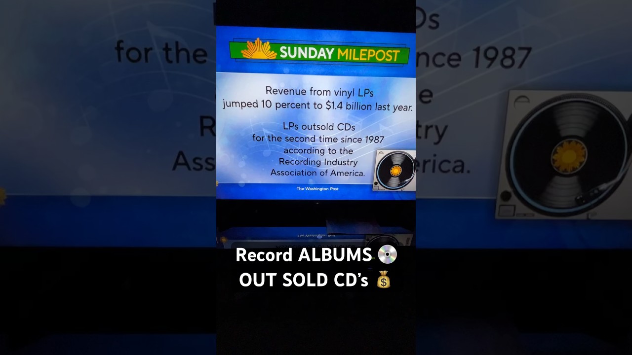 💿 Vinyl Records out sold CD’s the first time since 1987! 💿. #albums #cds #music #hitsongs