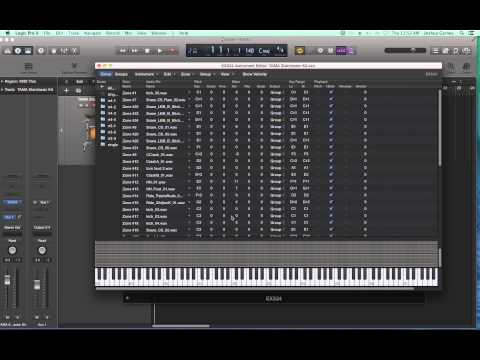 Logic Pro X - Video Tutorial 56 - EXS24 Tutorial (PART 3) Alternating Samples and Velocity Layers