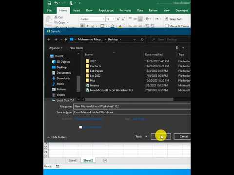 Save Macro Enabled workbook as xlsx | Macro Enabled Excel file ko save krain