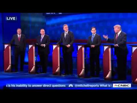 CNBC GOP Debate- Trump on Building a wall