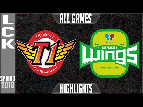 SKT vs JAG Highlights ALL GAMES | LCK Spring 2019 Week 1 Day 1 | SK Telecom T1 v Jin Air Greenwingsw