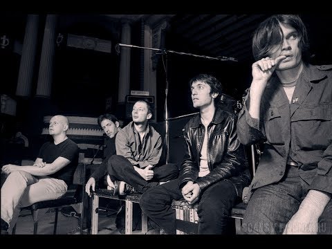 Radiohead played through a 1937 radio in the rain